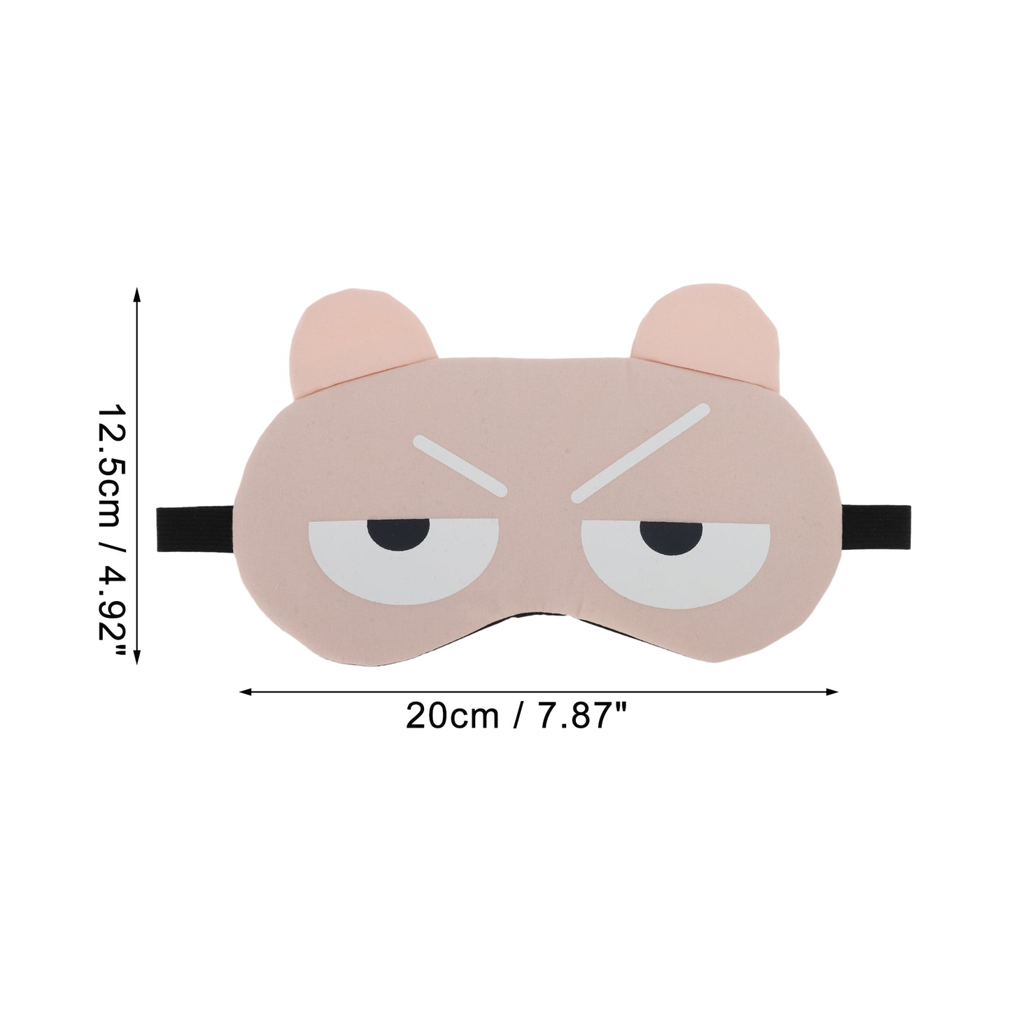 Soft Cartoon Angry Eyes Sleep Mask Eye Shade Cover for Travel Pink