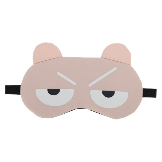 Soft Cartoon Angry Eyes Sleep Mask Eye Shade Cover for Travel Pink