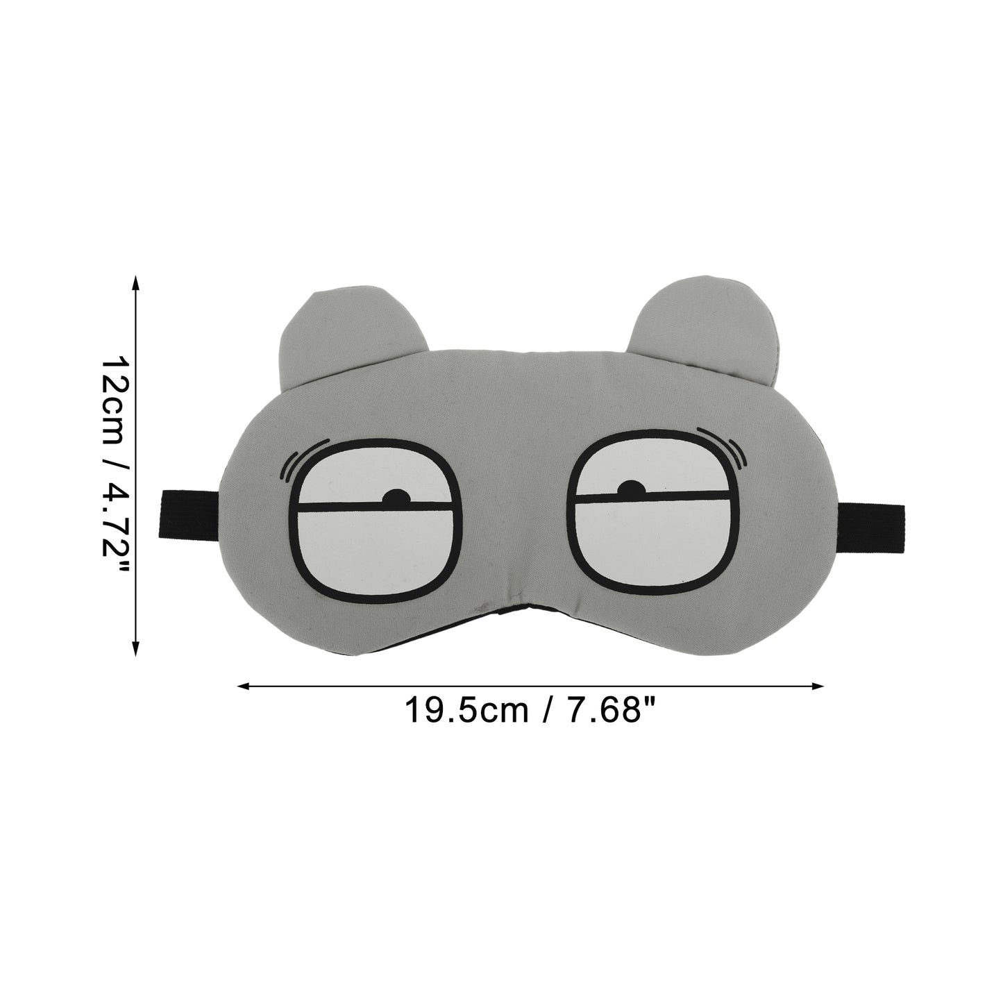 Soft Cartoon Funny Eyes Sleep Mask for Travel Rest Gray
