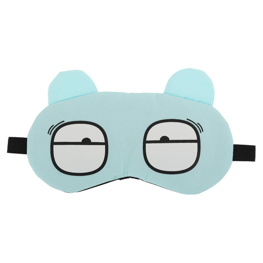 Soft Cartoon Funny Eyes Sleep Mask for Travel Rest Light Blue