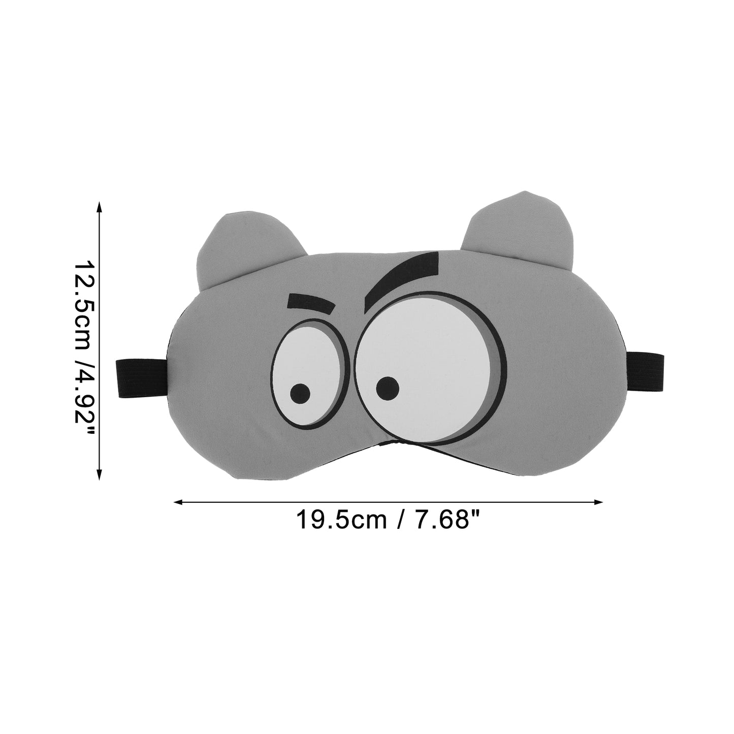 Soft Cartoon Big Eyes Sleep Mask Shade Cover for Travel Gray