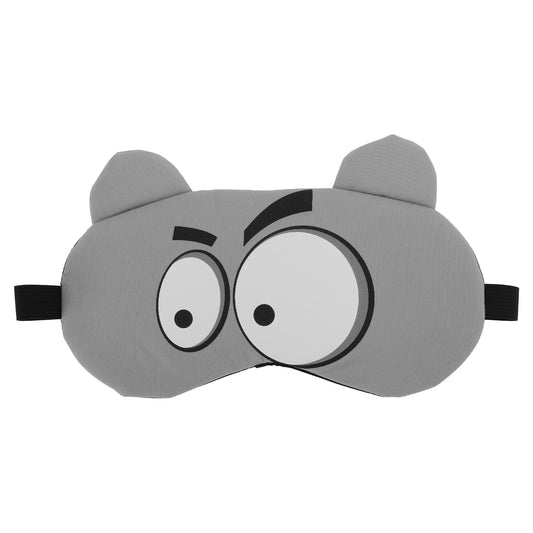 Soft Cartoon Big Eyes Sleep Mask Shade Cover for Travel Gray