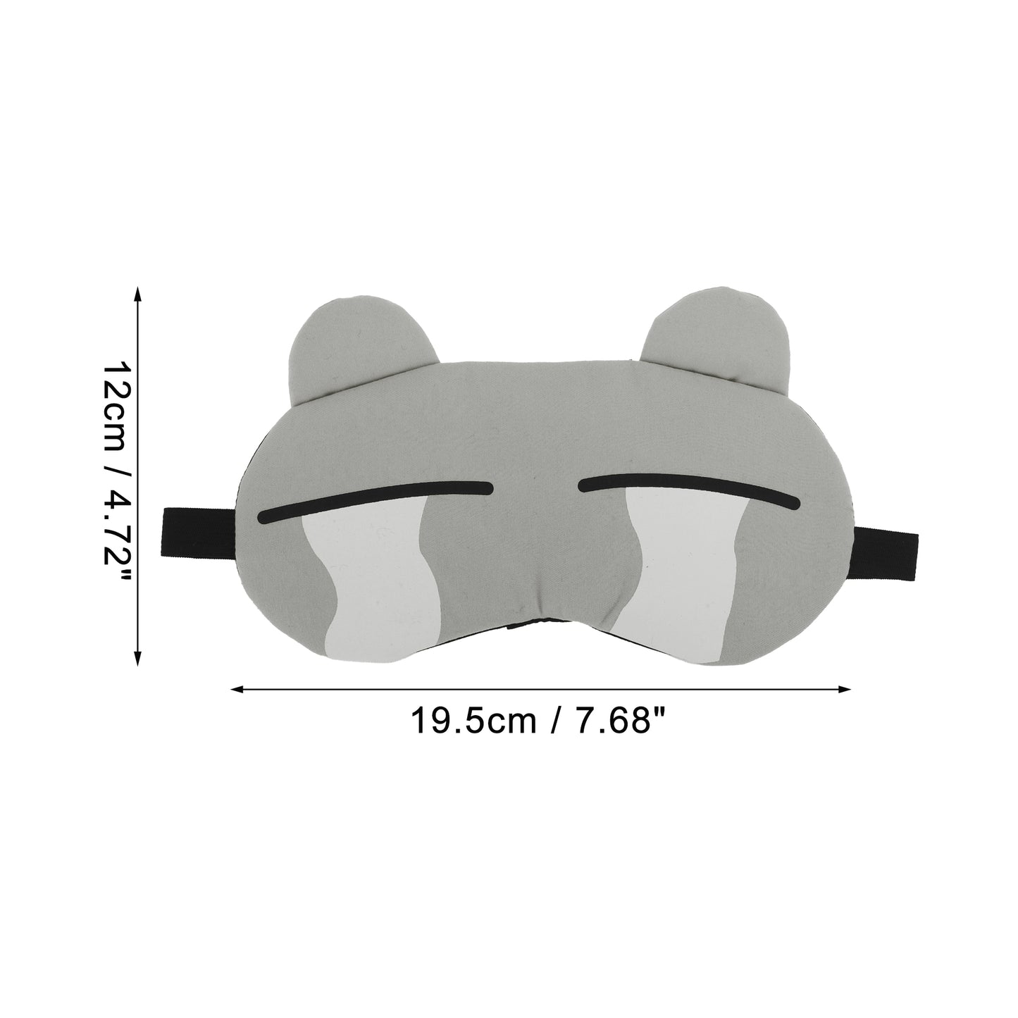 Soft Cartoon Tears Sleep Mask Eye Shade Cover for Travel Gray