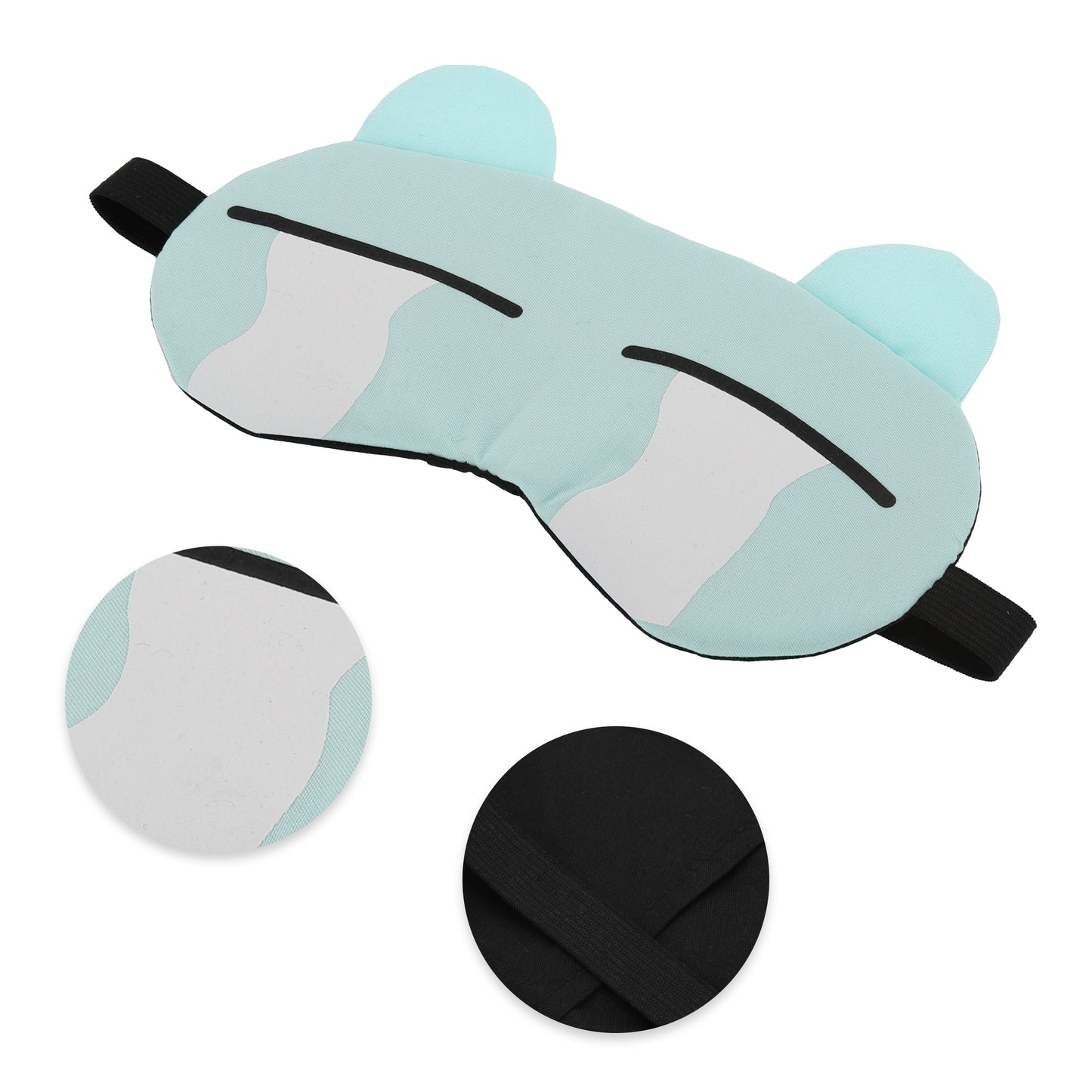 Soft Cartoon Tears Sleep Mask Eye Shade Cover for Travel Light Blue