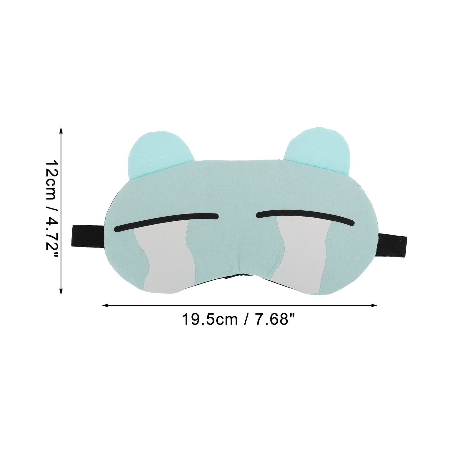 Soft Cartoon Tears Sleep Mask Eye Shade Cover for Travel Light Blue