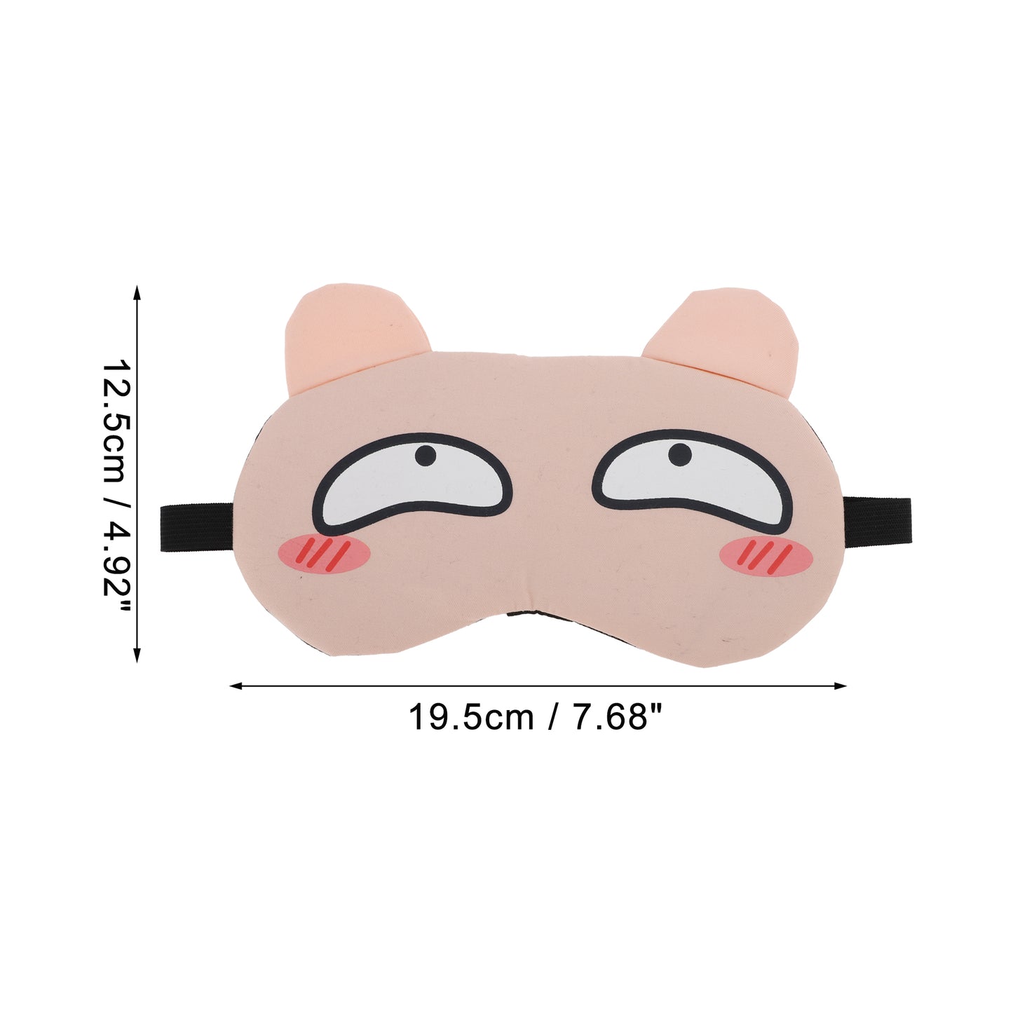 Soft Cartoon Smug Expression Sleep Mask Eye Shade Cover for Travel Pink