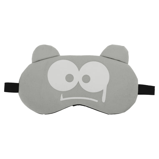 Soft Cartoon Frightened Sleep Mask for Travel Gray