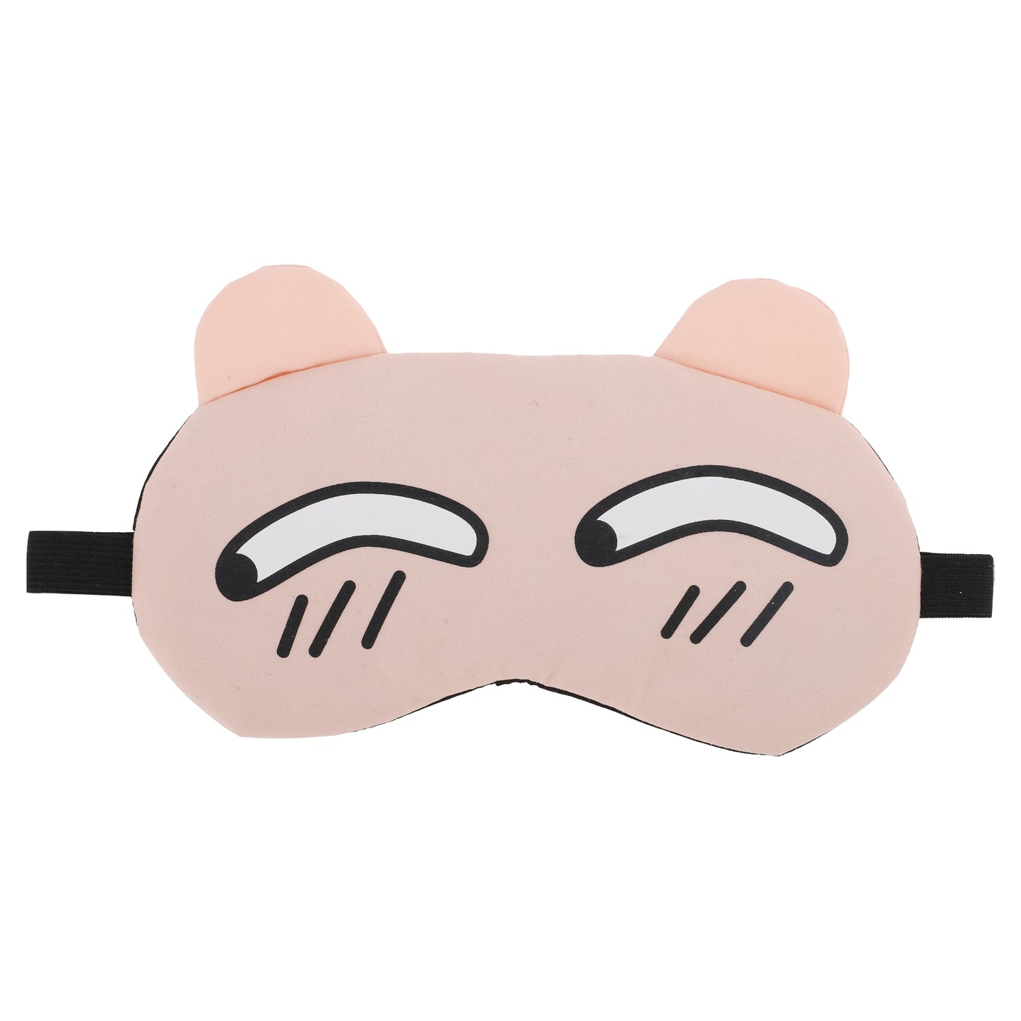 Soft Cartoon Cunning Expression Sleep Mask for Travel Pink