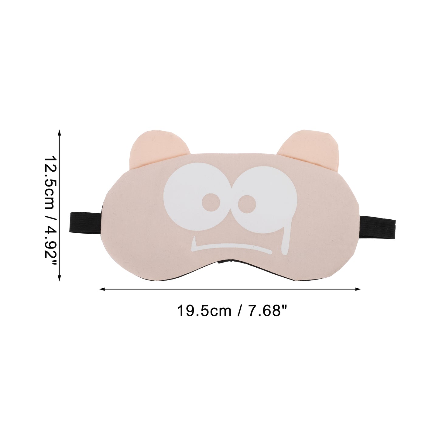 Soft Cartoon Frightened Sleep Eye Mask Pink for Travel Pink