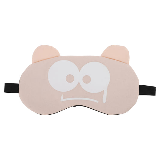 Soft Cartoon Frightened Sleep Eye Mask Pink for Travel Pink