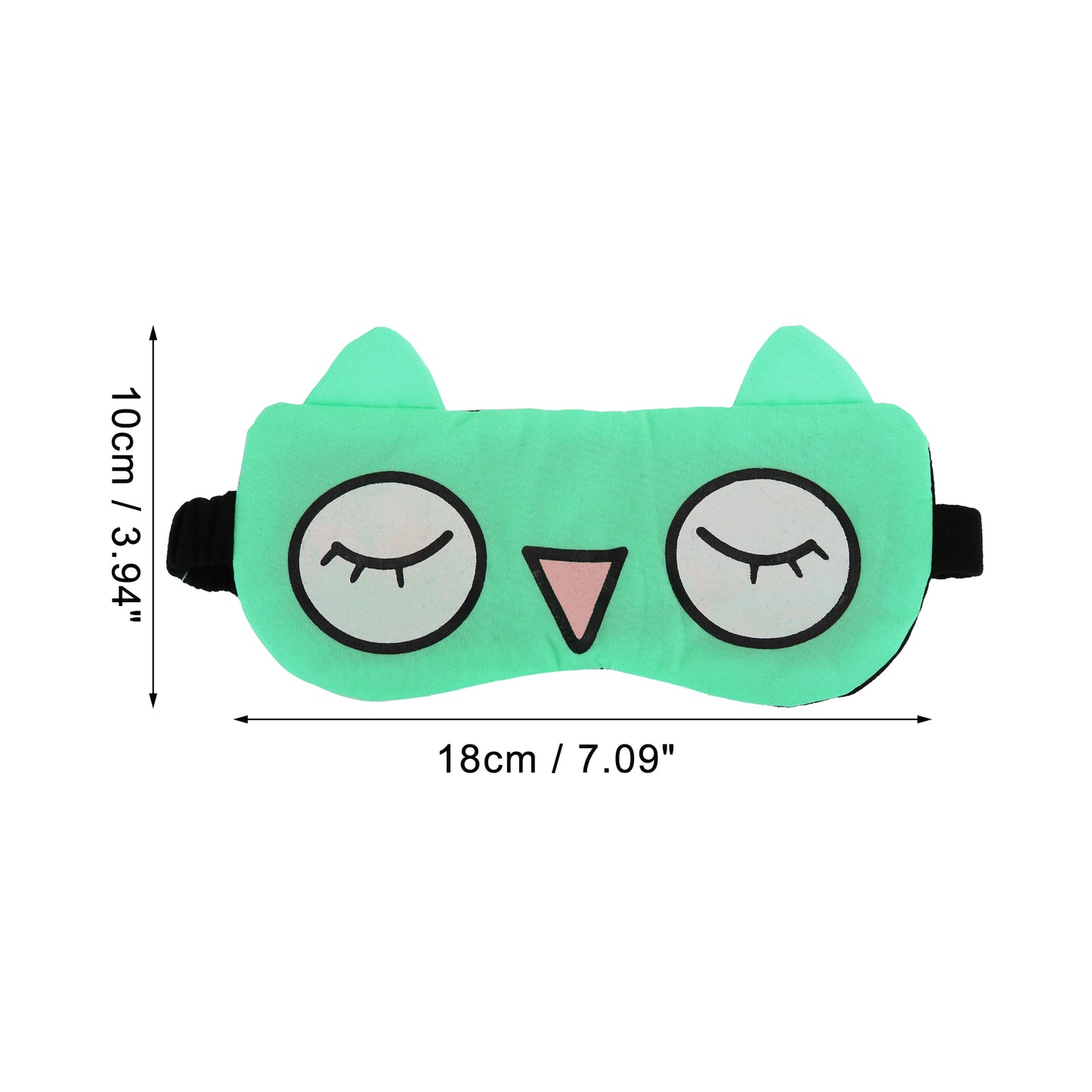 Cartoon Big Eyes Sleep Mask Eye Shade Cover for Travel Green