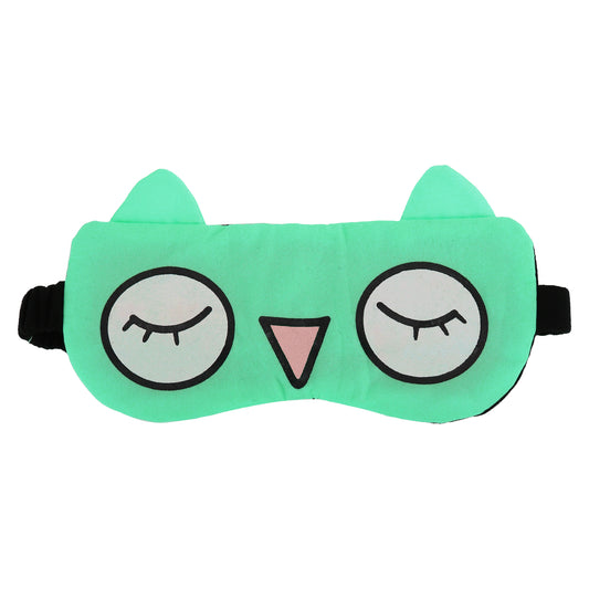 Cartoon Big Eyes Sleep Mask Eye Shade Cover for Travel Green