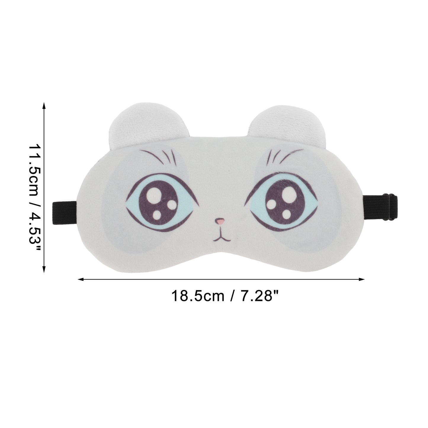 Soft Cartoon Blue Eyes Sleep Mask Eye Shade Cover for Travel White