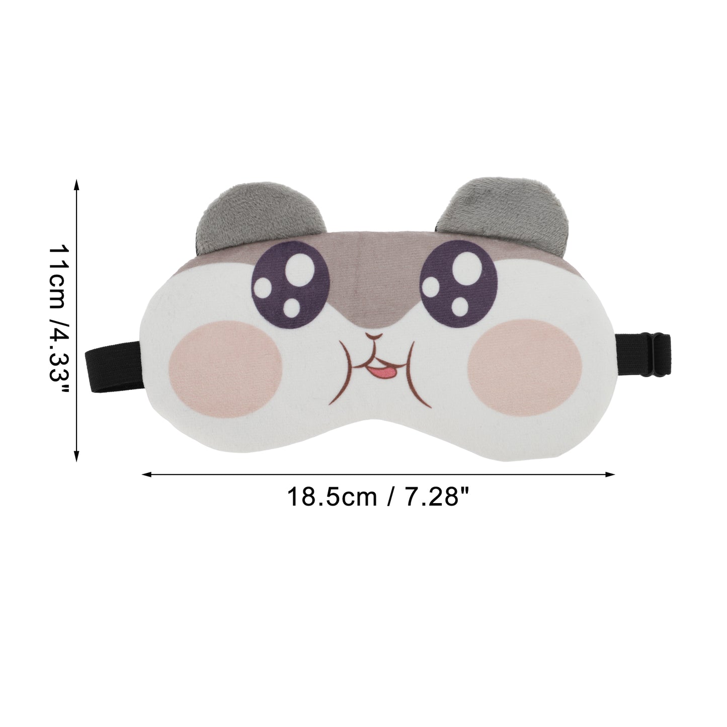 Soft Cartoon Sleep Mask Eye Shade Cover for Travel Khaki White