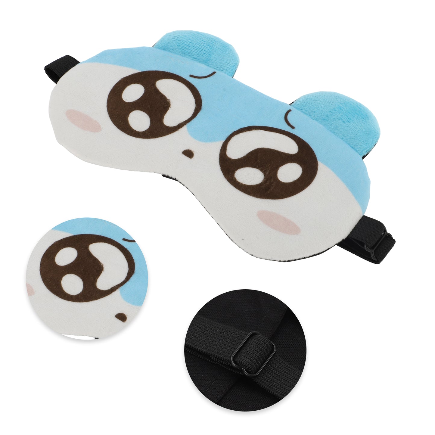 Soft Cartoon Big Eyes Sleep Mask Eye Shade Cover for Travel Blue White
