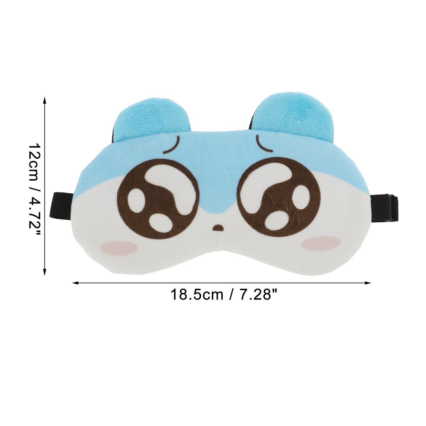 Soft Cartoon Big Eyes Sleep Mask Eye Shade Cover for Travel Blue White