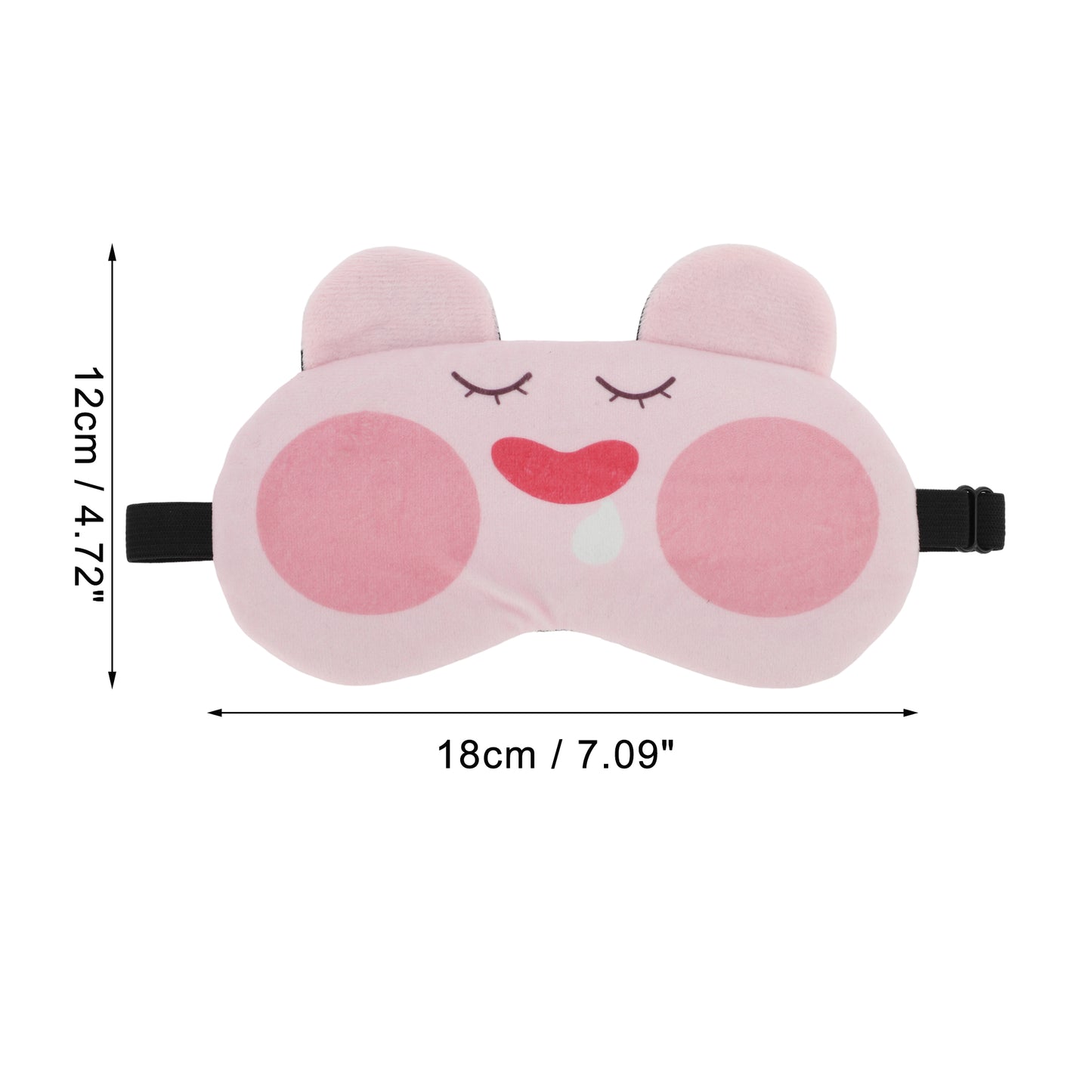 Soft Cartoon Drooling Sleep Mask Eye Shade Cover for Travel Pink