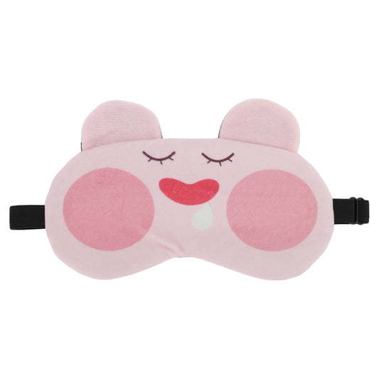 Soft Cartoon Drooling Sleep Mask Eye Shade Cover for Travel Pink