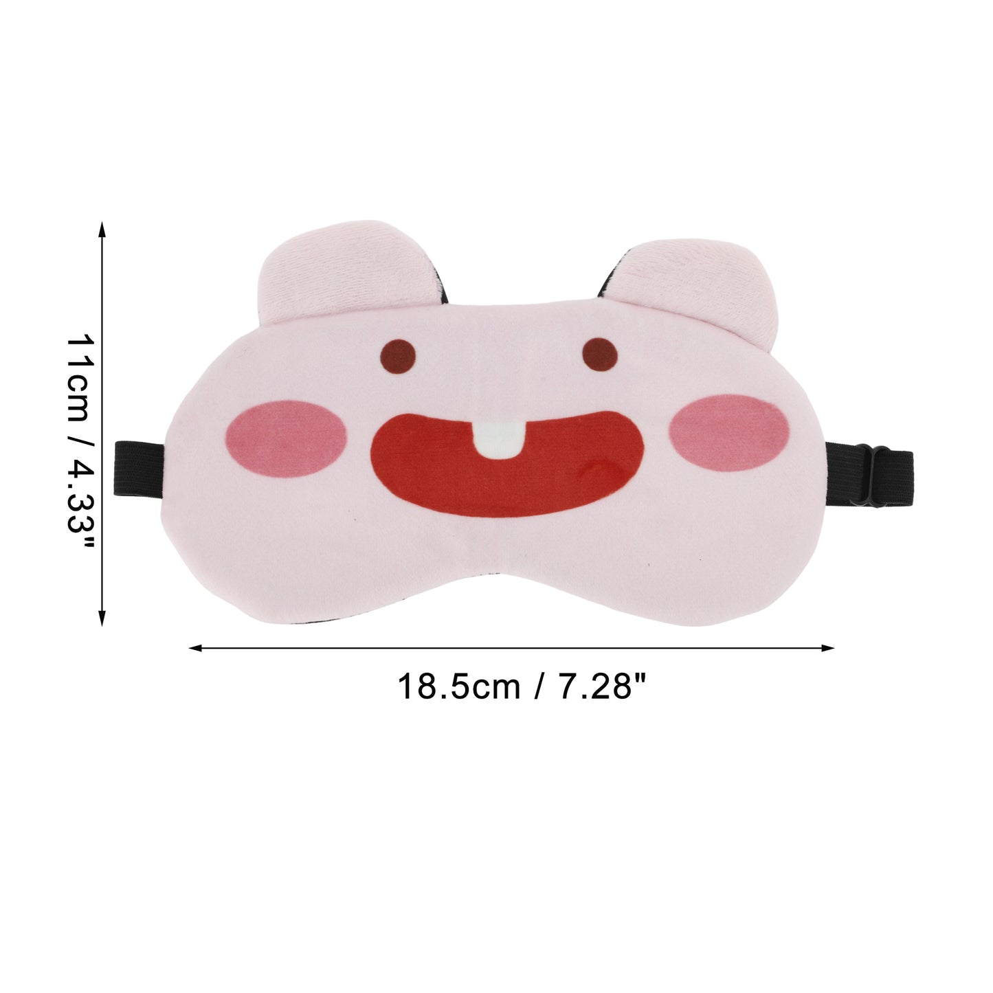 Soft Cartoon Big Teeth Sleep Mask Eye Shade Cover for Travel Pink