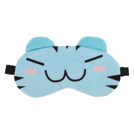 Soft Cartoon W-Mouth Sleep Mask Eye Shade Cover for Travel Light Blue