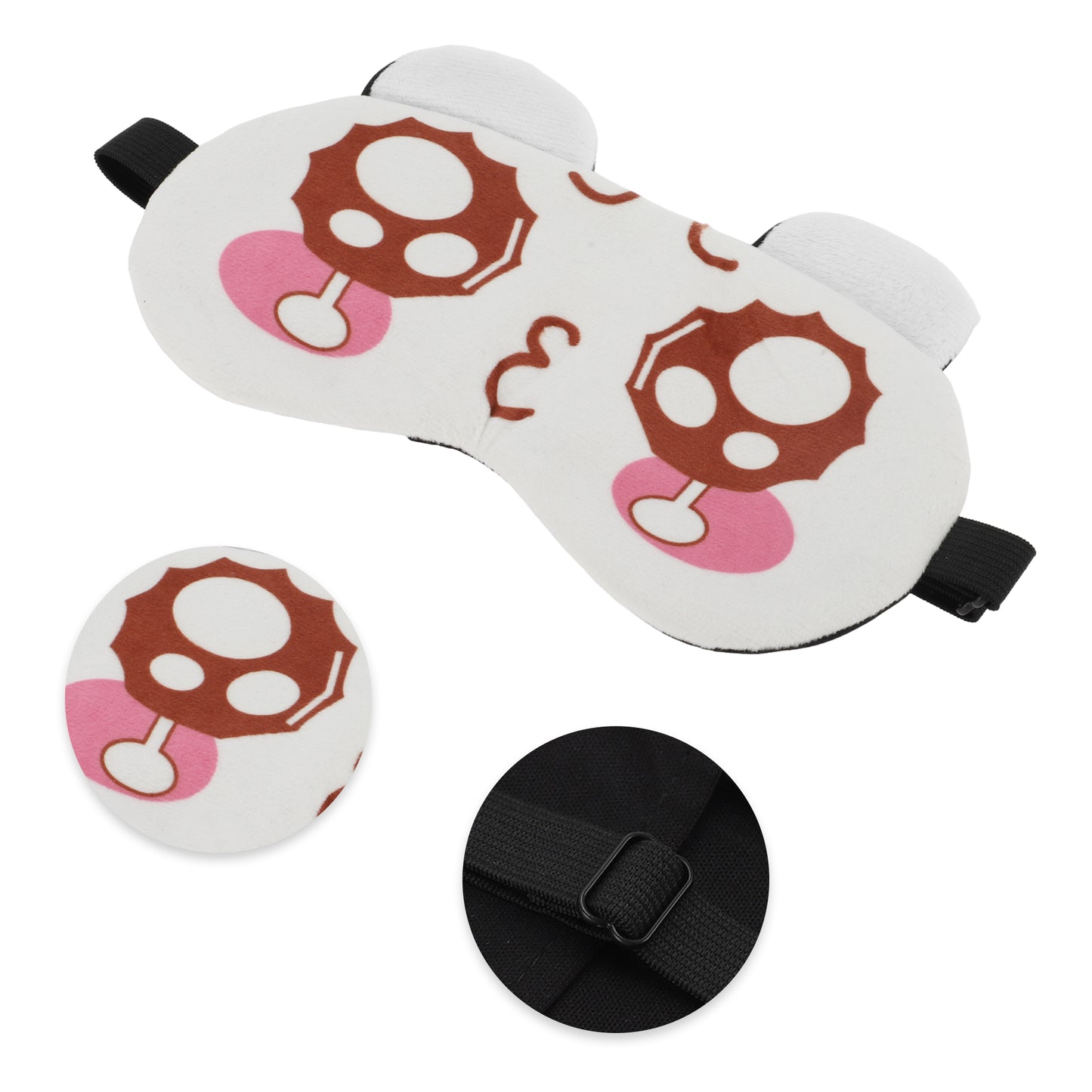 Soft Cartoon Pouting Sleep Mask Eye Shade Cover for Travel White