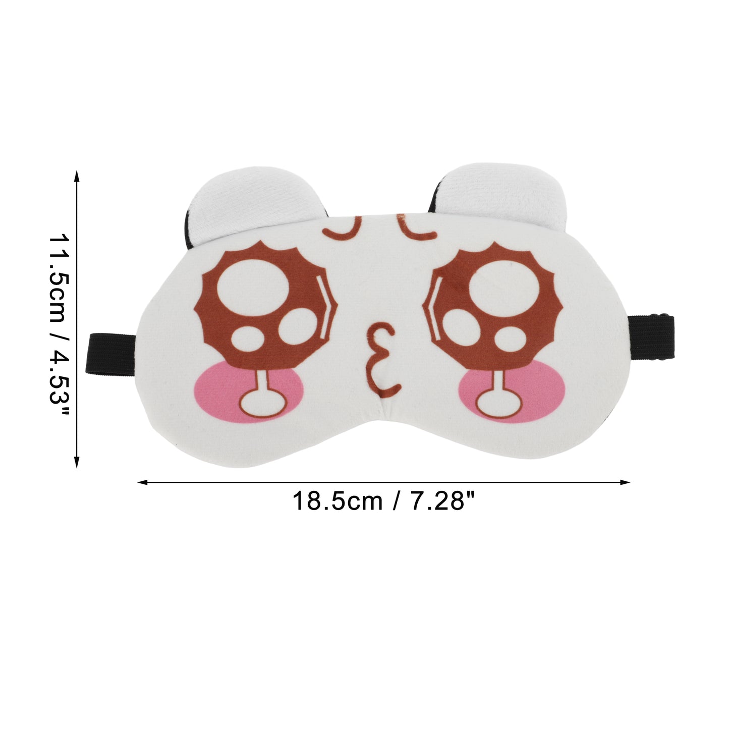 Soft Cartoon Pouting Sleep Mask Eye Shade Cover for Travel White