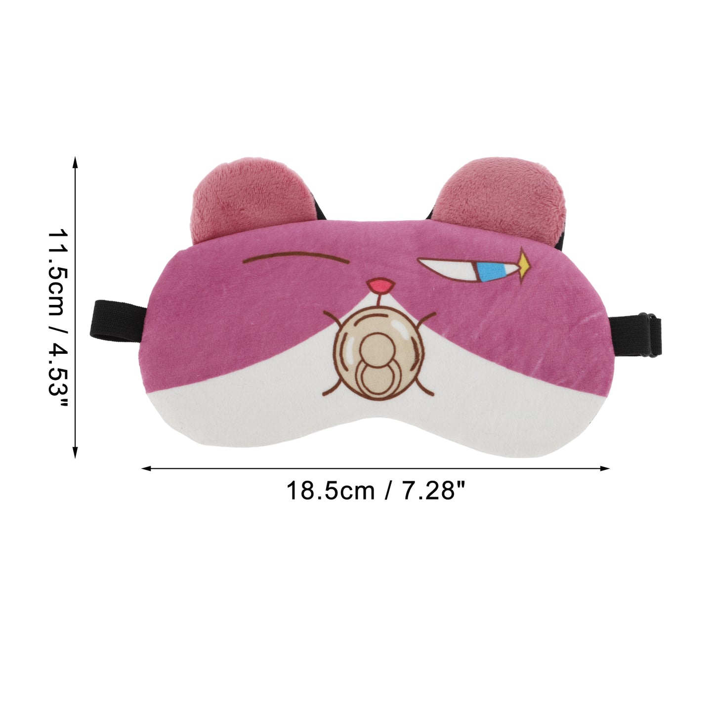 Soft Cartoon One Eye Sleep Mask Eye Shade Cover for Travel Purple White