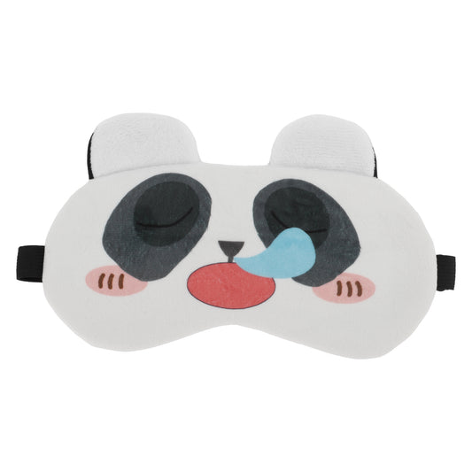 Soft Cartoon Runny Nose Sleep Eye Mask for Travel Gray White
