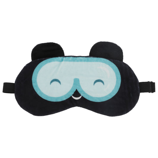 Cartoon Swimming Goggles Eye Sleep Mask for Travel Black Blue