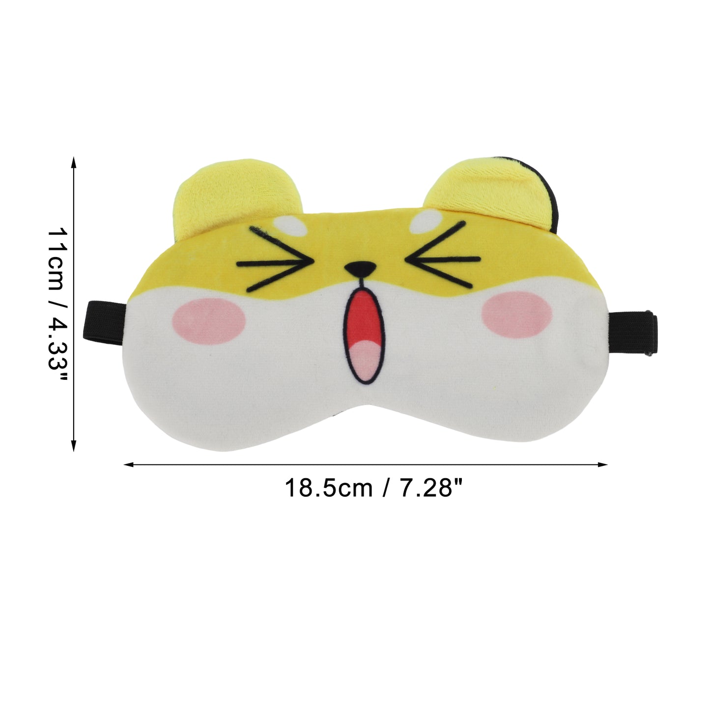 Soft Cartoon Getting Angry Sleep Eye Mask for Travel Yellow White