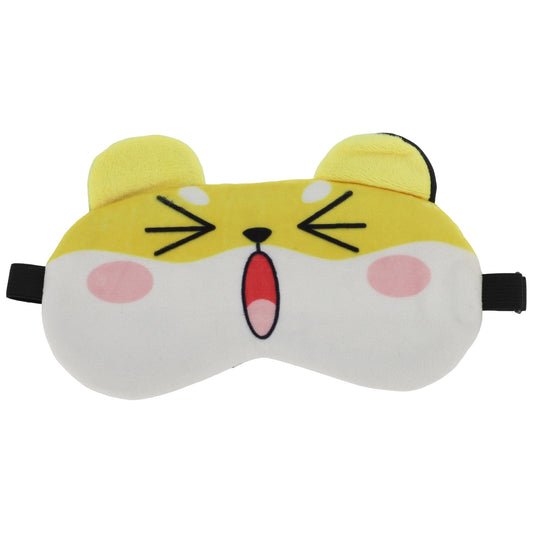 Soft Cartoon Getting Angry Sleep Eye Mask for Travel Yellow White