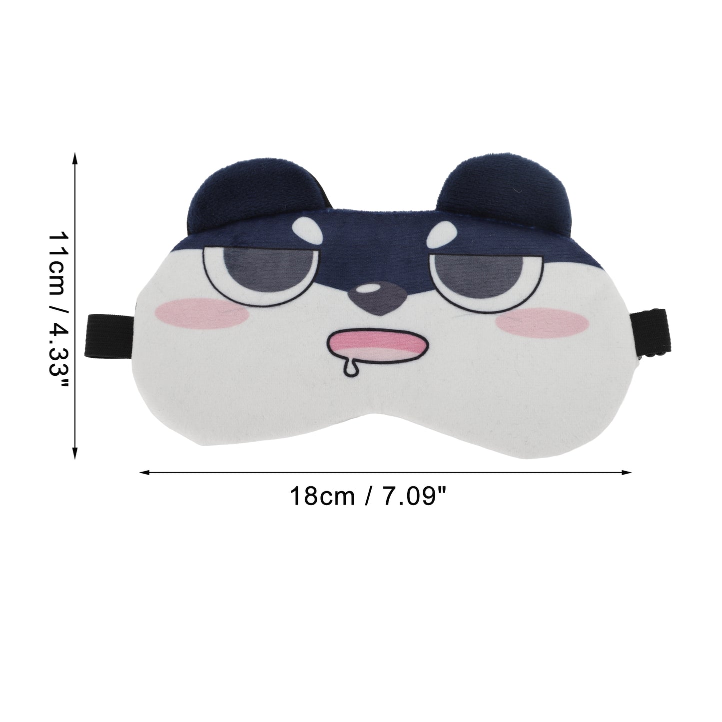 Soft Cartoon Stare Eyes Sleep Eye Mask for Travel Black White