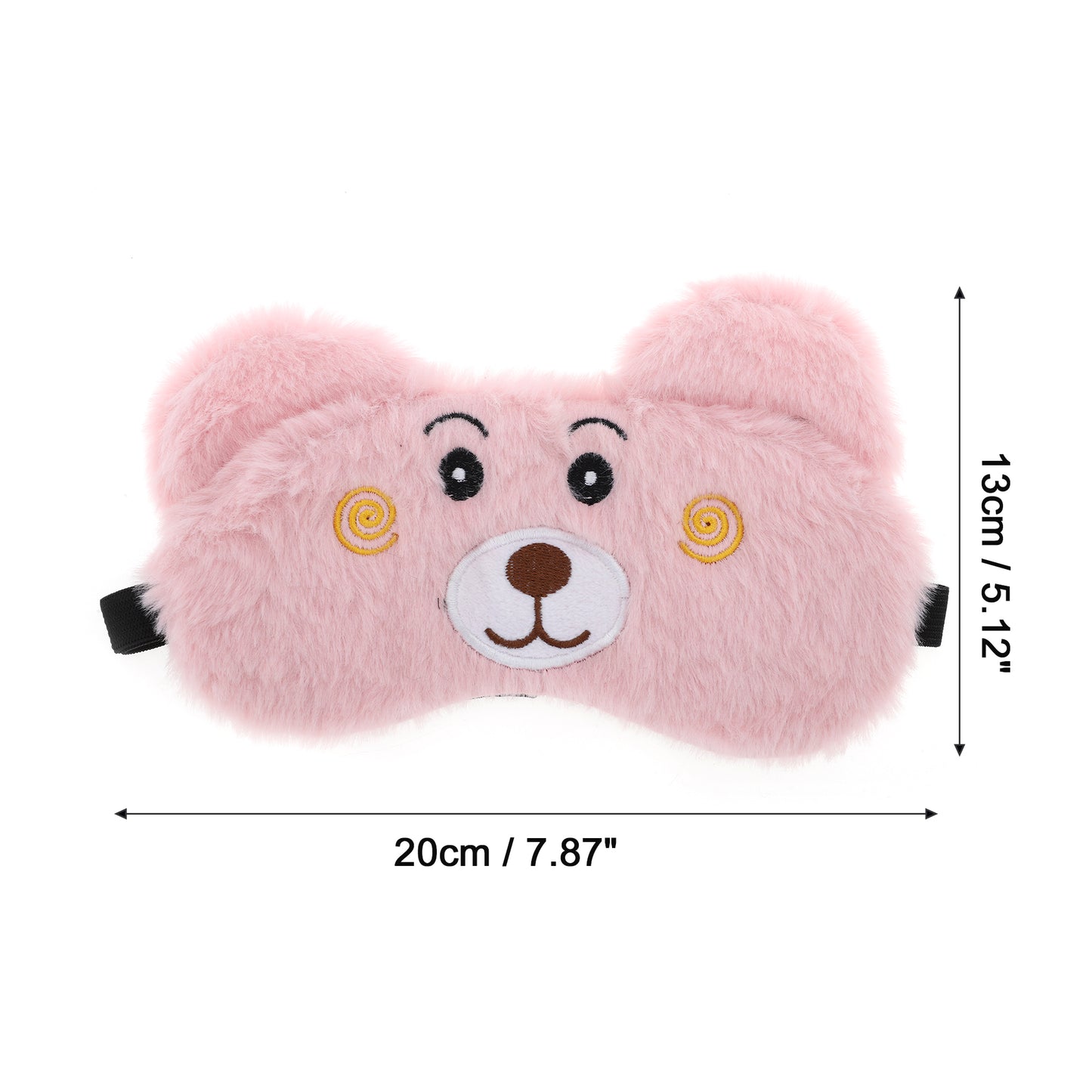 Cartoon Bears Soft Plush Sleep Mask Eye Shade Cover Pink