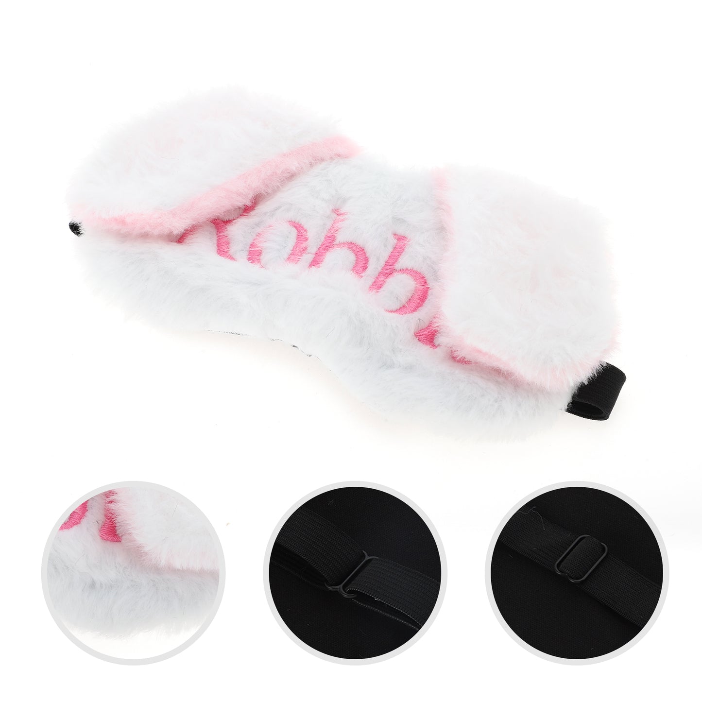 Soft Cartoon Ears Sleep Mask Eye Shade Cover White