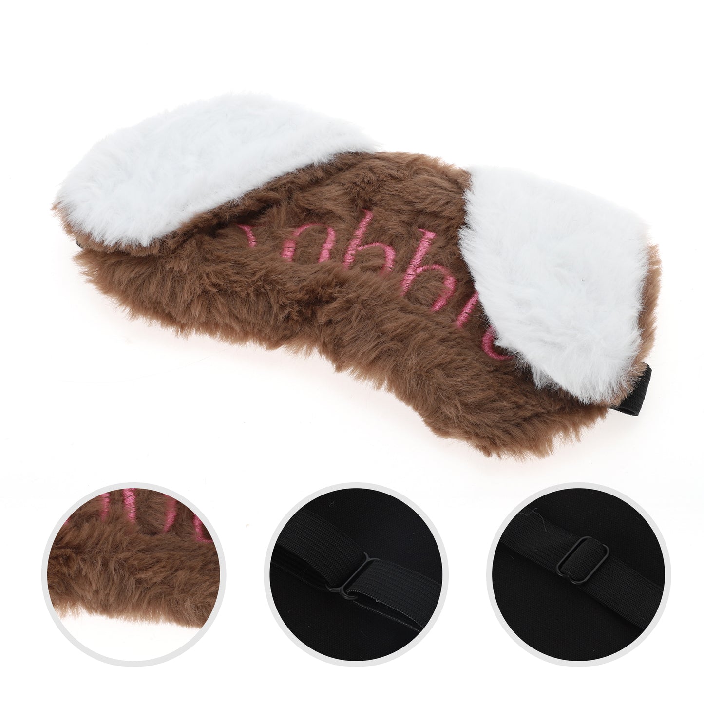 Soft Cartoon Ears Sleep Mask Eye Shade Cover Brown