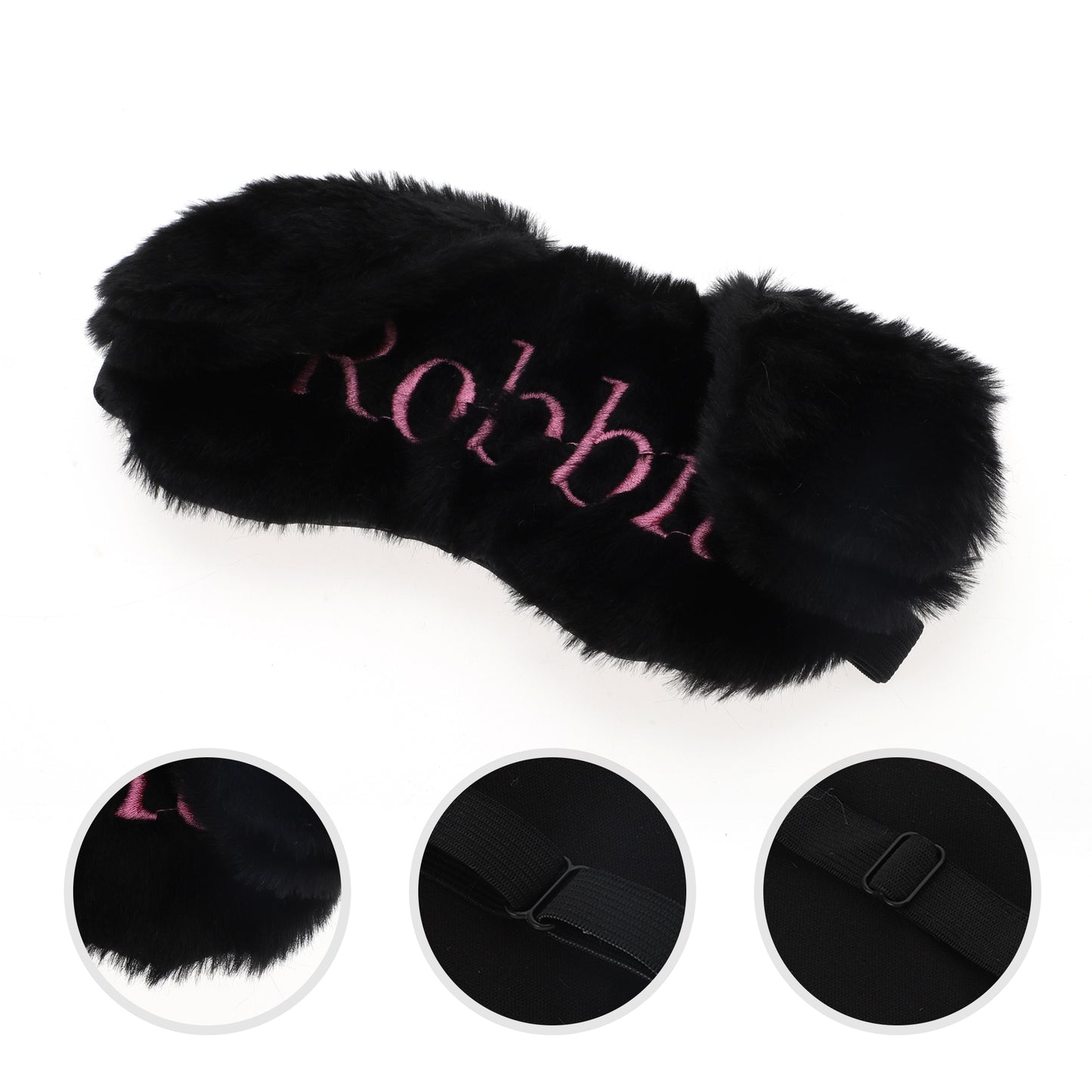 Soft Cartoon Ears Sleep Mask Eye Shade Cover Black