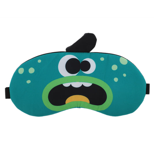 Soft Sleep Mask Cartoon Monsters Eye Shade Cover for Rest Green