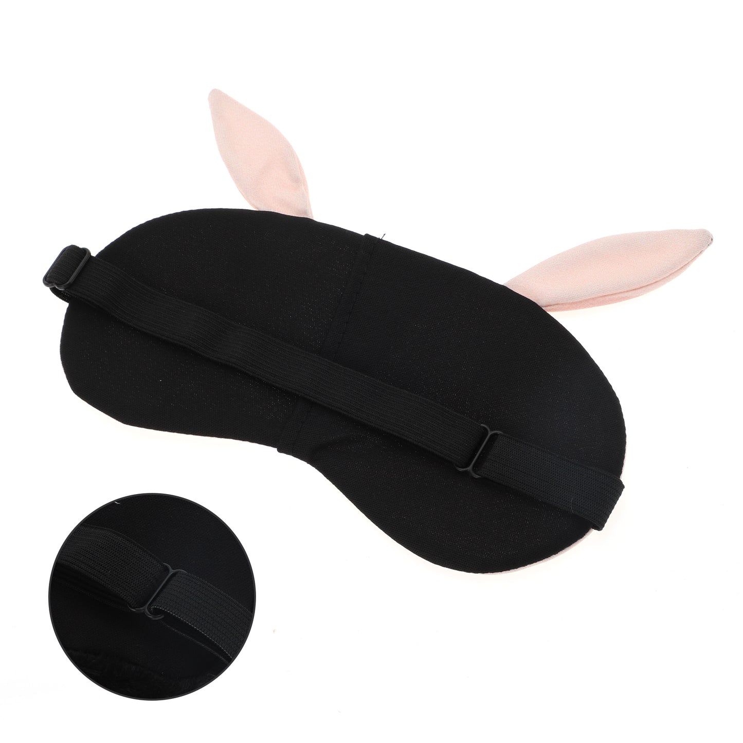 Soft Sleep Mask Cartoon Rabbits Eye Shade Cover for Rest Beige