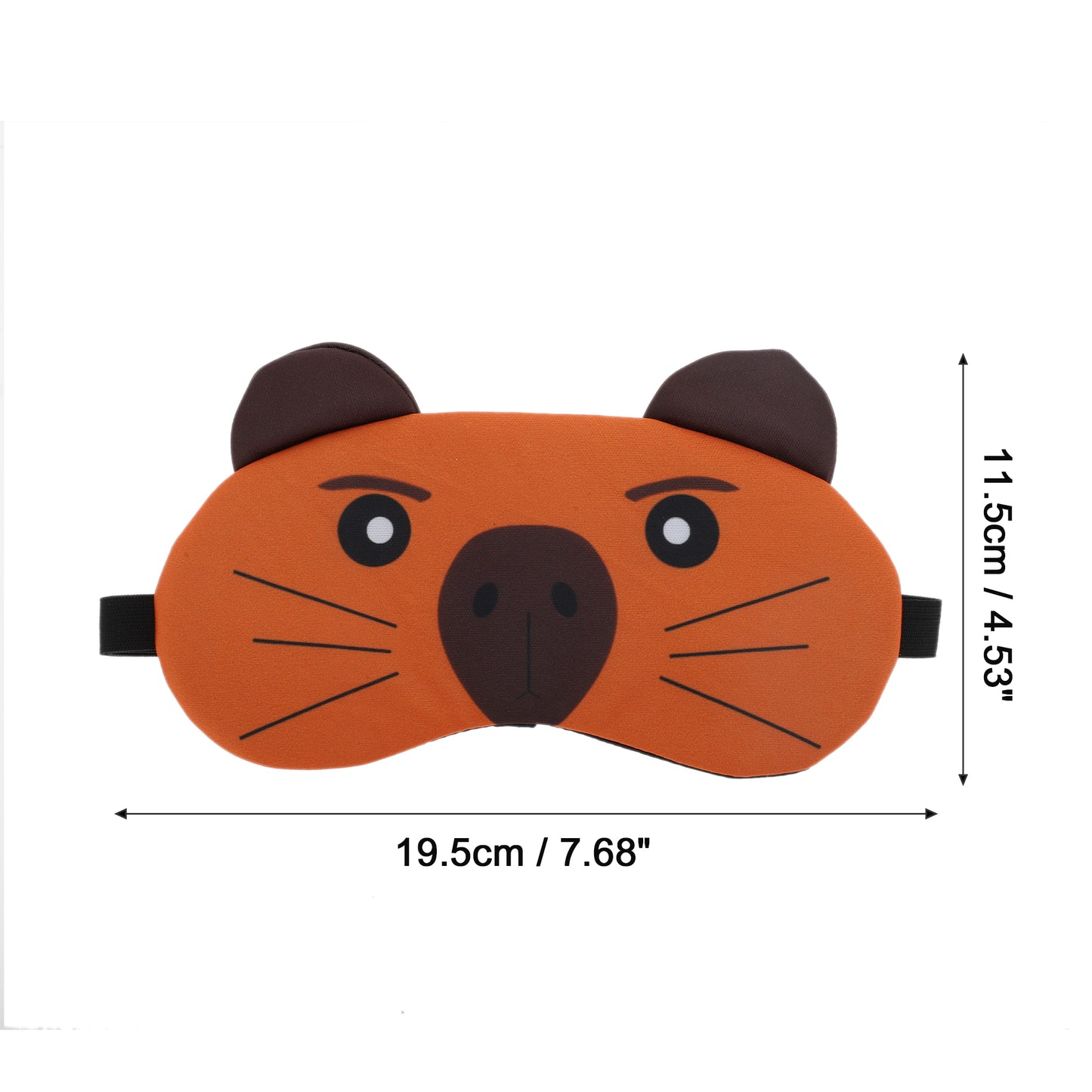 Soft Sleep Mask Cartoon Pattern Eye Shade Cover for Rest Orange