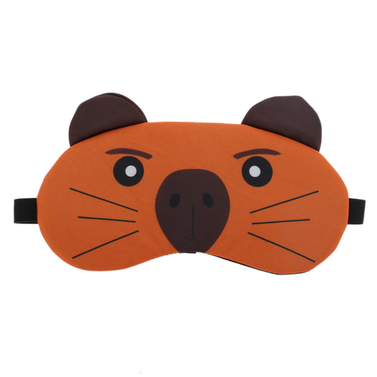 Soft Sleep Mask Cartoon Pattern Eye Shade Cover for Rest Orange