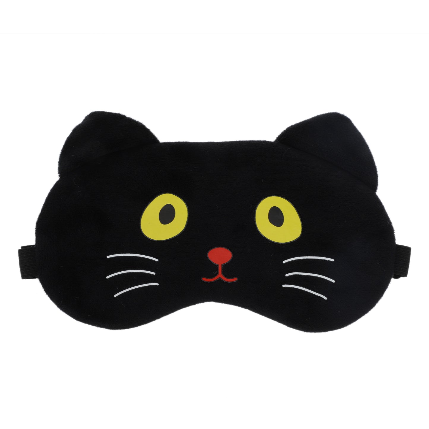 Soft Sleep Mask Cartoon Cat Eye Shade Cover for Rest Black