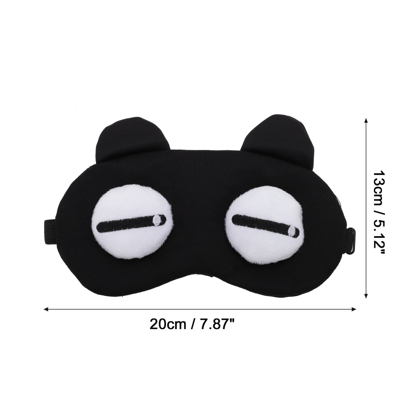 Soft Cartoon Eyes Sleep Mask Eye Shade Cover for Rest Black