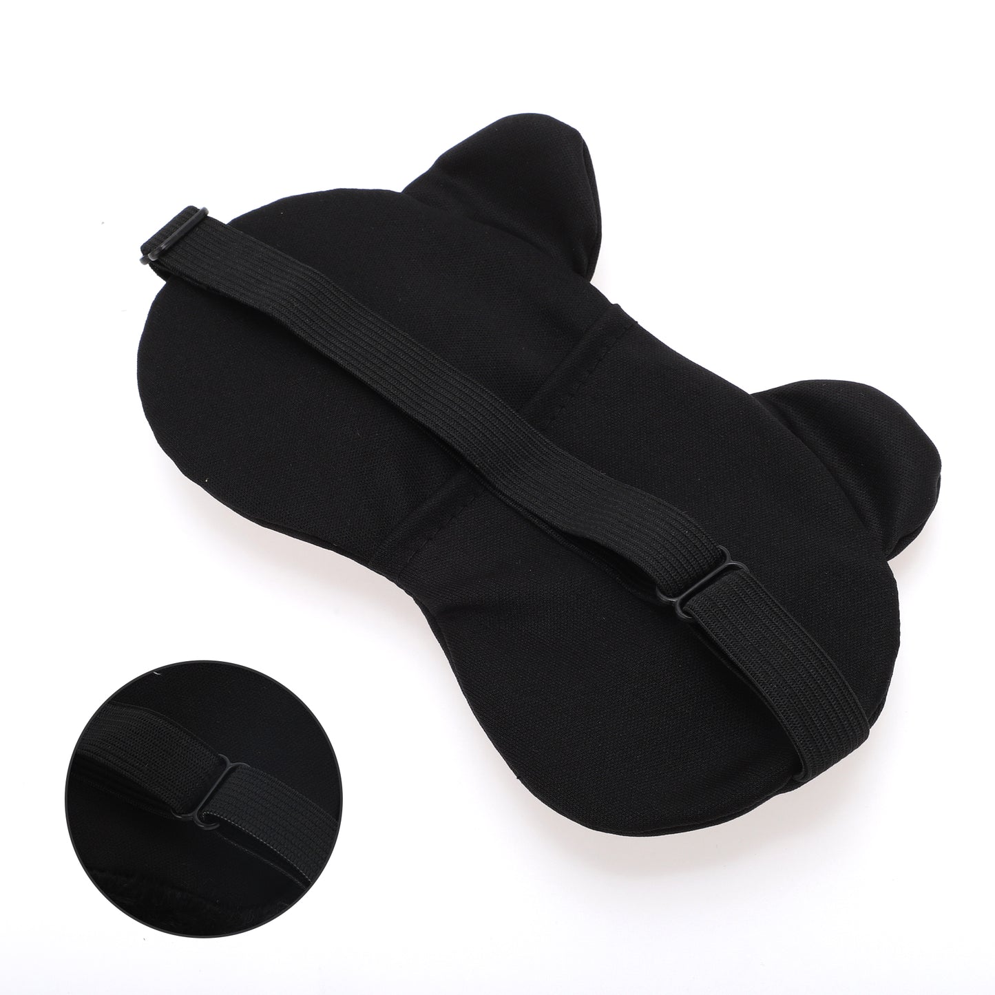 Soft Cartoon Eyes Sleep Mask Eye Shade Cover for Rest Black