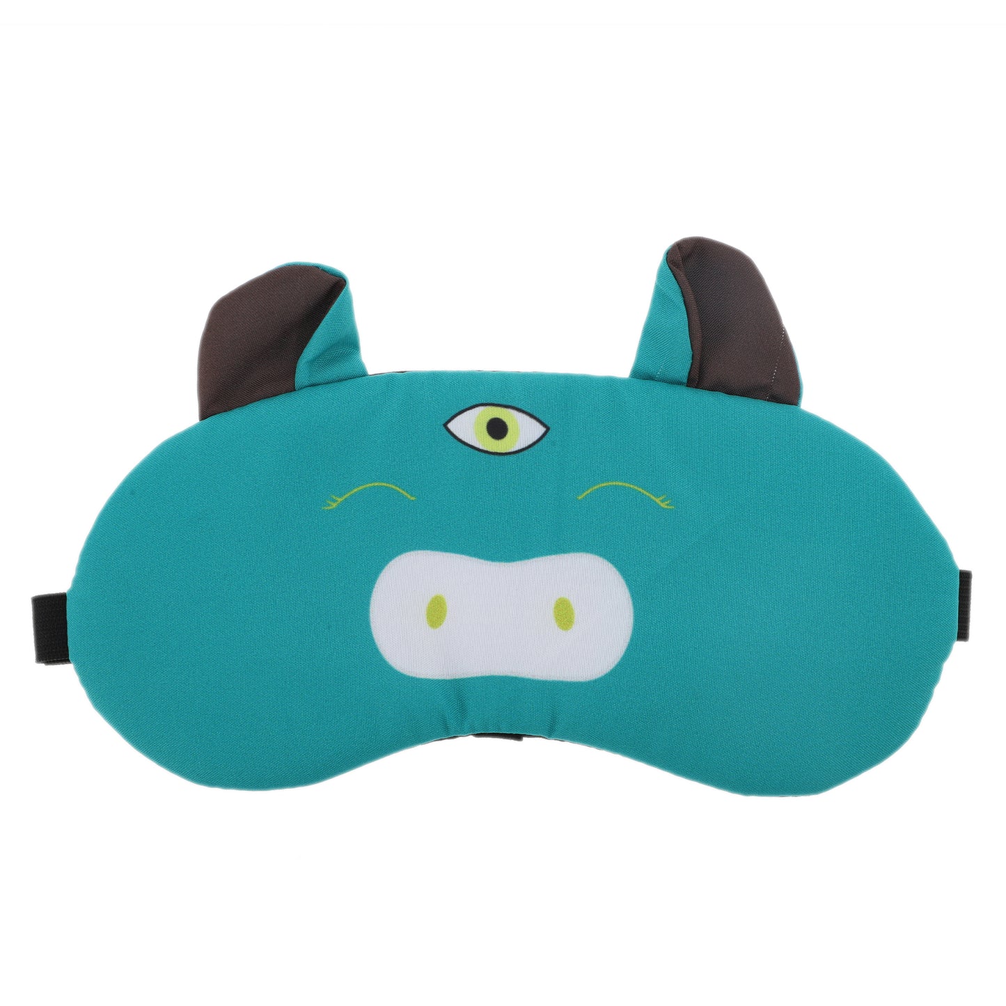 Soft Sleep Mask Cute Expression Eye Shade Cover for Rest Green