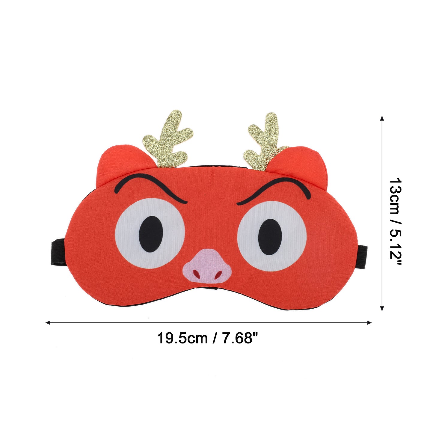 Soft Sleep Mask Cute Expression Eye Shade Cover for Rest Orange
