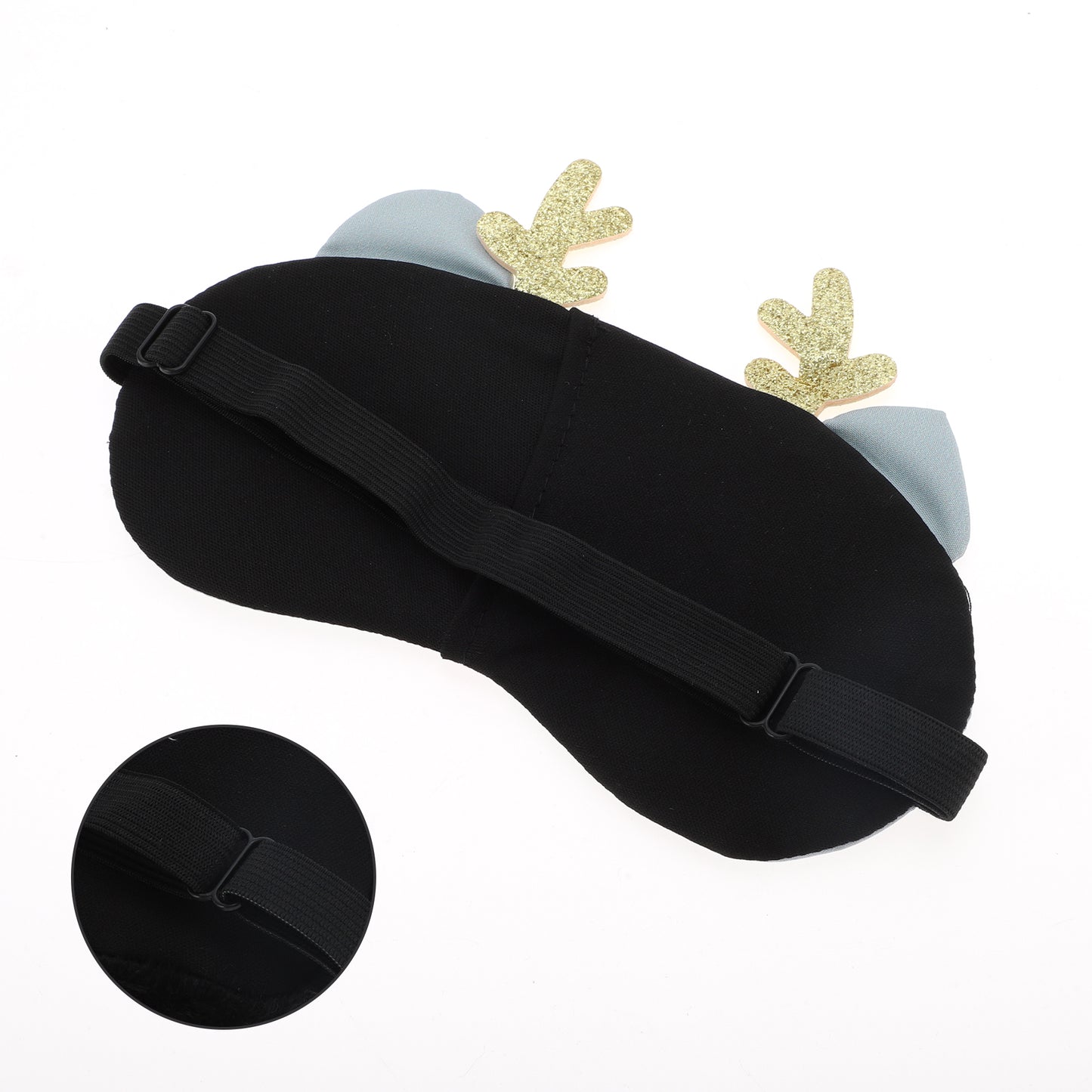Soft Sleep Mask Cute Expression Eye Shade Cover for Rest Gray