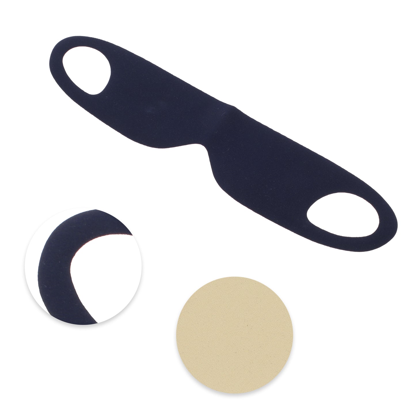 Soft Ear-hook Eyes Sleep Mask Eye Shade Cover for Rest Navy Blue