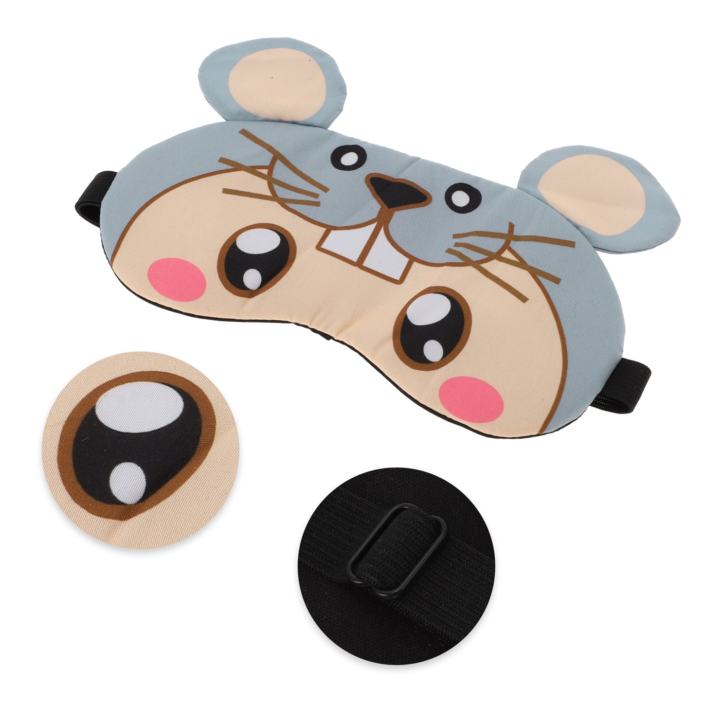 Soft Cartoon Mouse Eyes Sleep Mask Eye Shade Cover for Rest Gray