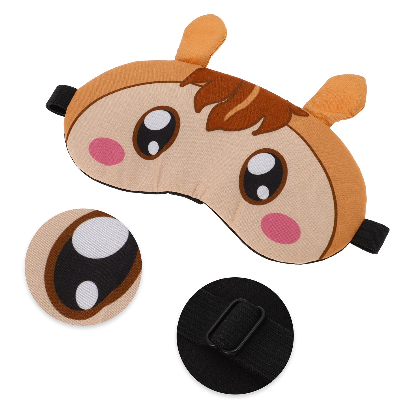Soft Cartoon Horse Eyes Sleep Mask Eye Shade Cover for Rest Orange