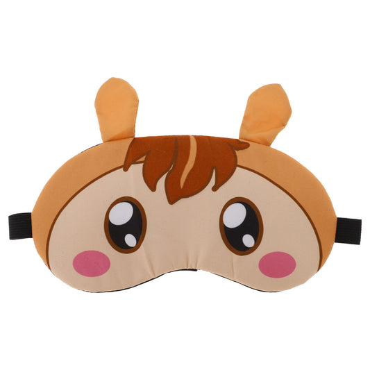 Soft Cartoon Horse Eyes Sleep Mask Eye Shade Cover for Rest Orange